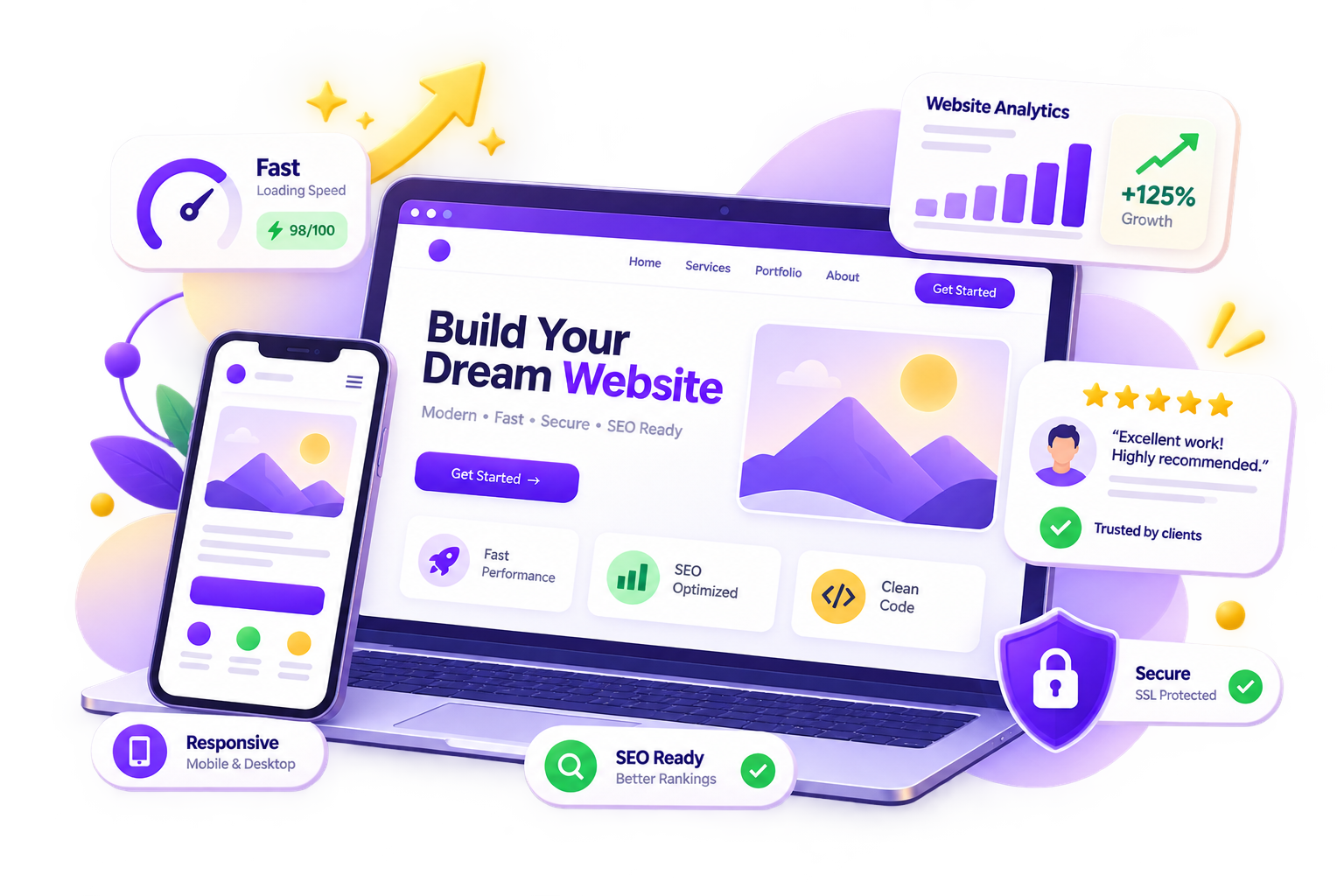 Professional website development services by Manav Jagad